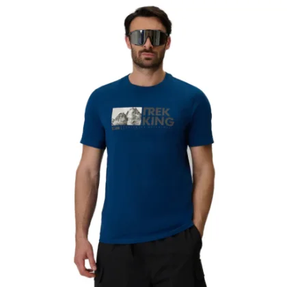 Férfi rövid ujjú póló 4F TSHIRT M3321-46S-TEAL