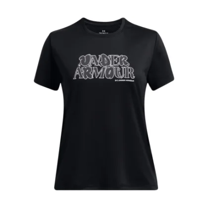 Dievčenské tričko s krátkym rukávom UNDER ARMOUR UA Tech Wordmark SS-BLK