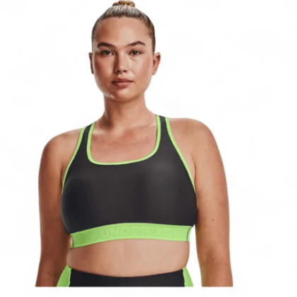 Kompresná podprsenka UNDER ARMOUR UA Crossback Mid Solid NE-GRY