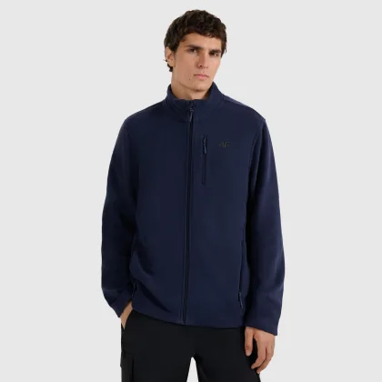 Pánsky regular fleece so stojačikom - tmavomodrý