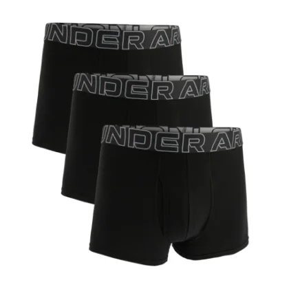 Pánské boxerky UNDER ARMOUR 3 PACK-UA PERFORMANCE COTTON SOLID 3in-BLK