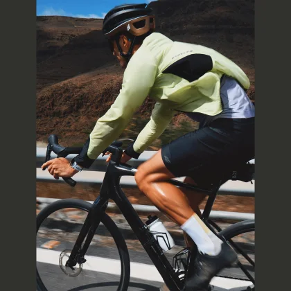 Cyklistická bunda pánska - žltá