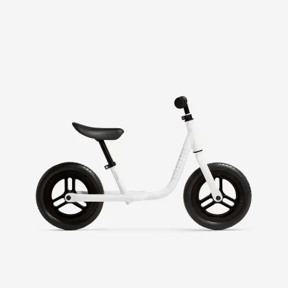 BTWIN Detské odrážadlo 10-palcové RunRide 100 Cruise bielo-čierne 10"