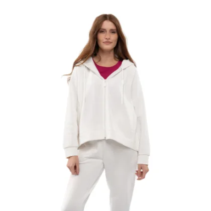 Dámska zateplená mikina so zipsom VOLCANO TIFFI-101-CREAM