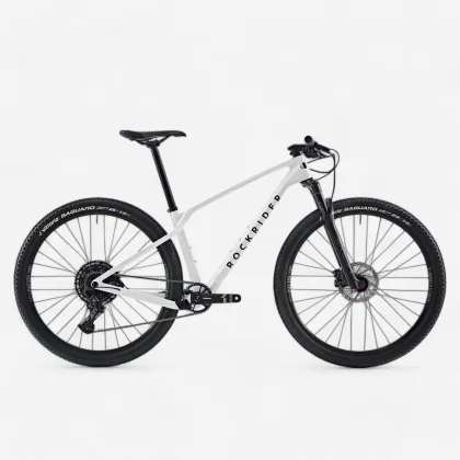 ROCKRIDER Repasovaný horský bicykel XC RACE 900 NX karbónový biely XL (185-200 cm)