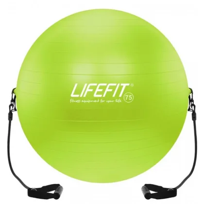 Lifefit 75cm zelený gymnastický míč s expandérem