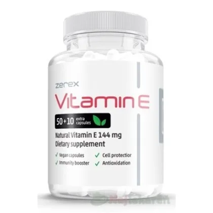 Zerex Vitamín E v prírodnej forme 60 kapsúl