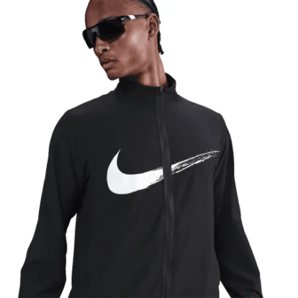 Pánska tréningová bunda NIKE M NK DF FORM JKT GFX BLACK WHITE
