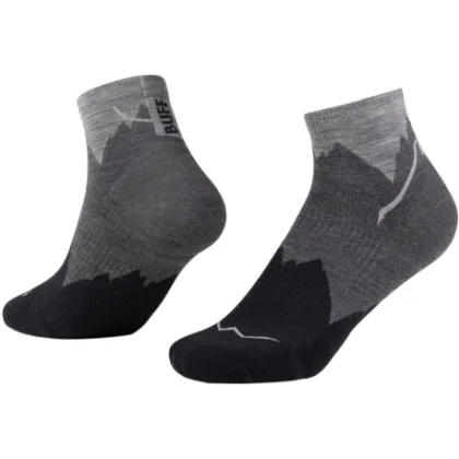 Turistické ponožky BUFF MERINO LIGHTWEIGHT QUARTER SOCK LWQ3 BLACK