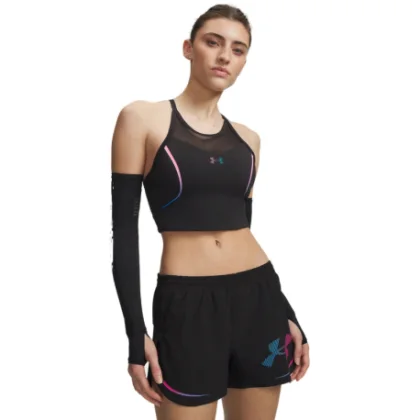 Dámske bežecké tielko UNDER ARMOUR UA Velociti Elite Crop Tank-BLK