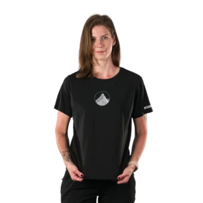 Női rövid ujjú túrázó póló NORTHFINDER HALMA-269black