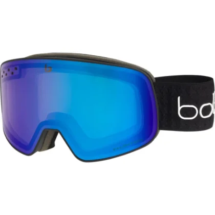 Lyžiarske okuliare BOLLE NEVADA Black Cross Matte - Phantom+ Blue Semi-Polarized Photochromic Cat 1 to 3
