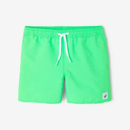DECATHLON Detské plážové šortky 100 textúrované zelené 5-6 r (113-122 cm)