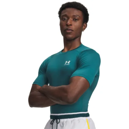 Pánske kompresné tričko s krátkym rukávom UNDER ARMOUR UA HG Armour Comp SS-GRN