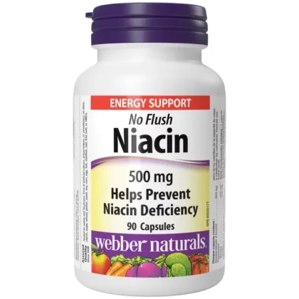 Webber Naturals Niacín 500 mg Vitamín B3 90 tabliet
