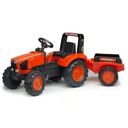 Falk Šlapací traktor 2060AB Kubota M6 s vlečkou