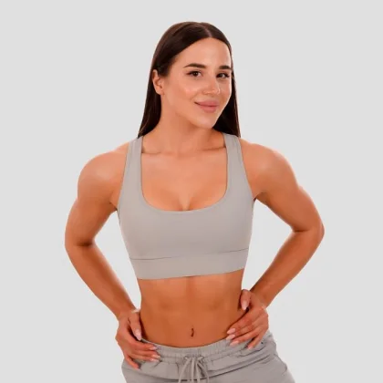 GymBeam Športová podprsenka Mesh Panel grey XSXS