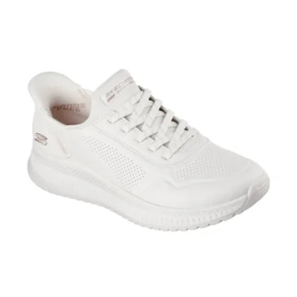 Dámska rekreačná obuv SKECHERS Bobs Squad 4 Key Look Slip-Ins W white
