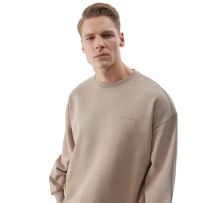 Pánská mikina 4F SWEATSHIRT-WSS24TSWSM1027-83S-BEIGE
