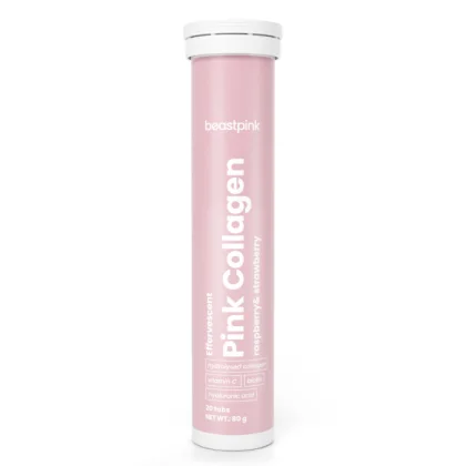 BeastPink Šumivý Pink Collagen 20 tab. jahodová malina