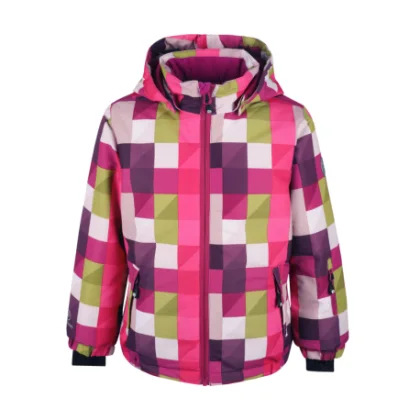 Dievčenská lyžiarska bunda COLOR KIDS Ski jacket AOP, AF 10.000, festival fuchsia 740688.5885