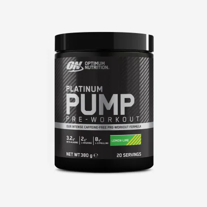 OPTIMUM NUTRITION ON Platinum Pump predtréningový prípravok bez kofeínu s príchuťou citróna 380 g bez