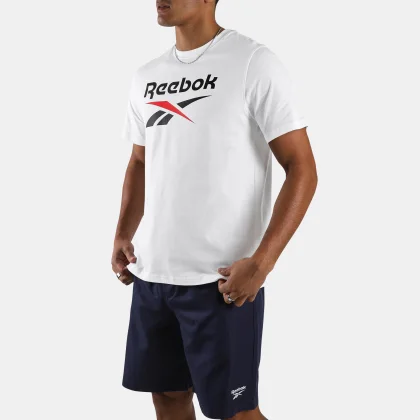 REEBOK REEBOK pánske bavlnené tričko s logom biele S
