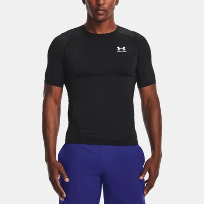 Pánske tričko Under Armour HG Armour Comp SS - Black