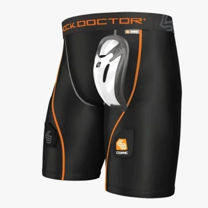 Shock Doctor 362 Boy kompresní hokejové šortky s Flex suspenzorem