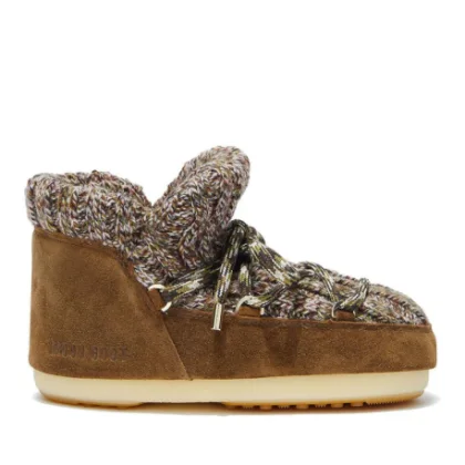 Dievčenské členkové zimné topánky MOON BOOT PUMPS WOOL, 001 sigaro