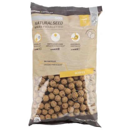 CAPERLAN Boilies na lov kapra NaturalSeed 16 mm 2 kg Scopex bez