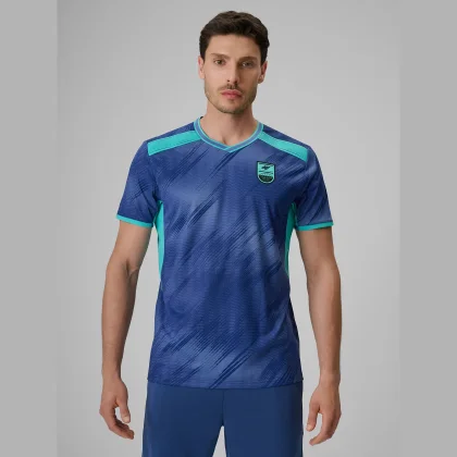 Pánske rýchloschnúce futbalové tričko regular - denim