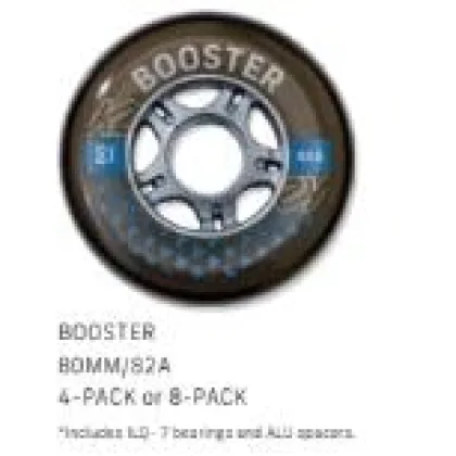K2 Booster 80 mm / 82A 8 ks + spacery a ložiska ILQ-7