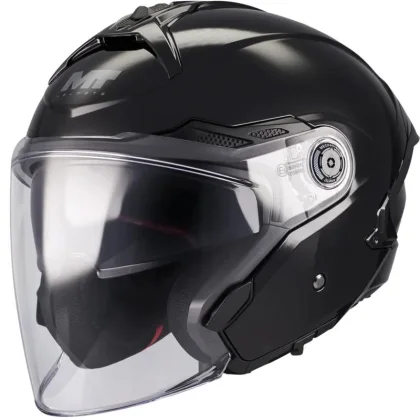 MT Helmets Otevřená helma Cosmo SV Pure A1 černá