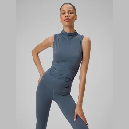 Dámské tréninkové tričko bez rukávů 4F SLEEVELESS FNK F0885-32S-DENIM