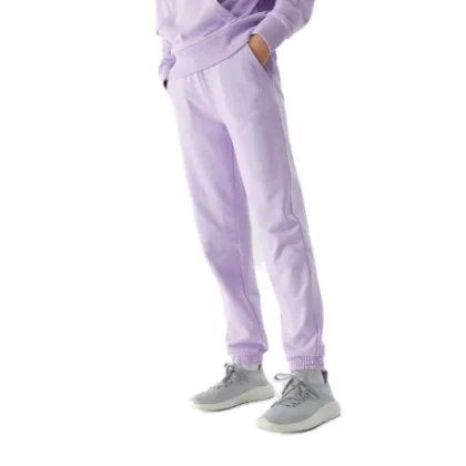Dievčenské tepláky 4F JUNIOR TROUSERS-JAW23TTROF426-52S-LIGHT VIOLET