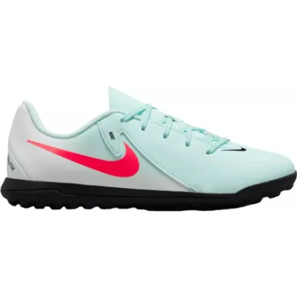 Chlapčenské futbalové kopačky turfy NIKE Phantom GX 2 Academy Jr TF mint off noir atomic red