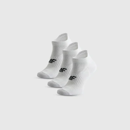 Dievčenské športové členkové ponožky (3-pack) - biele