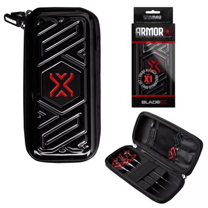 Darts tok Winmau Blade X Armor G1 - fekete, egy szett tárolására alkalmas gravírozott