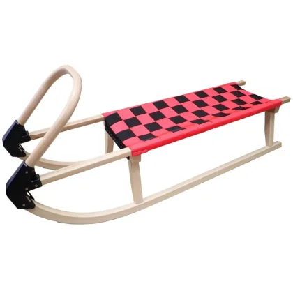 Kubisport Sáně 110cm dřevěné - červené
