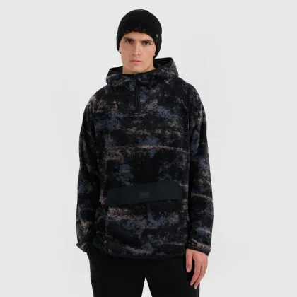 Pánsky flísový regular mikina s kapucňou - multicolor