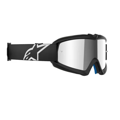 Alpinestars Vision Mirror Youth Corp čierna, zrkadlové strieborné plexi