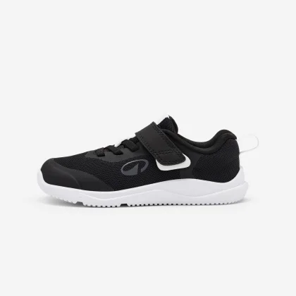 DECATHLON Detská barefoot obuv Stepper Sporty suchý zips 24-28 čierna 24