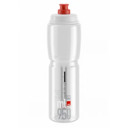 Láhev na kolo ELITE Fľaša JET transparentná červené logo 950 ml
