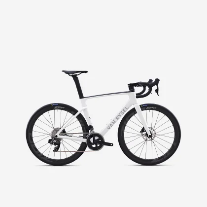 VAN RYSEL Cestný bicykel RCR RIVAL AXS so snímačom výkonu biely XL