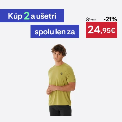 QUECHUA Pánske turistické tričko MH500 krátky rukáv zelené 2XL