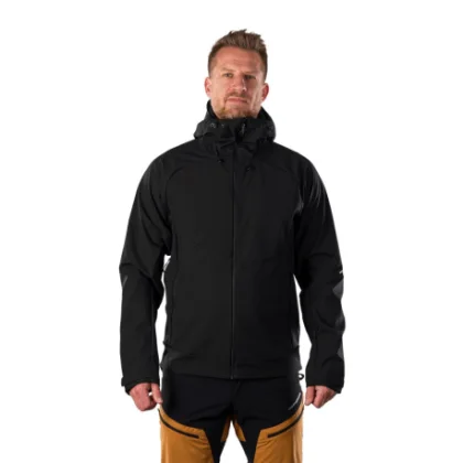 Pánska turistická bunda s kapucňou NORTHFINDER CLIFTON 270blackblack