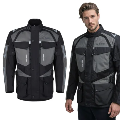 Pánska moto bunda W-TEC Burdys Evo Farba čierno-šedá,