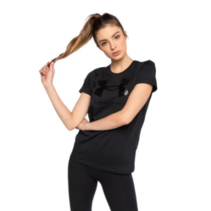 Dámske tričko s krátkym rukávom UNDER ARMOUR UA Rival Logo SS-BLK