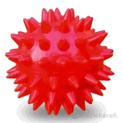 GYMY MASÁŽNA LOPTIČKA - ježko červená, priemer 5cm, 1ks